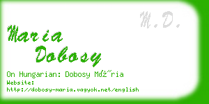 maria dobosy business card